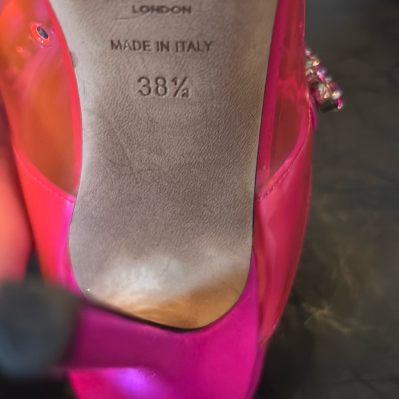 Jimmy Choo Pink Crystal Embellished Heels - Picture 4 of 5